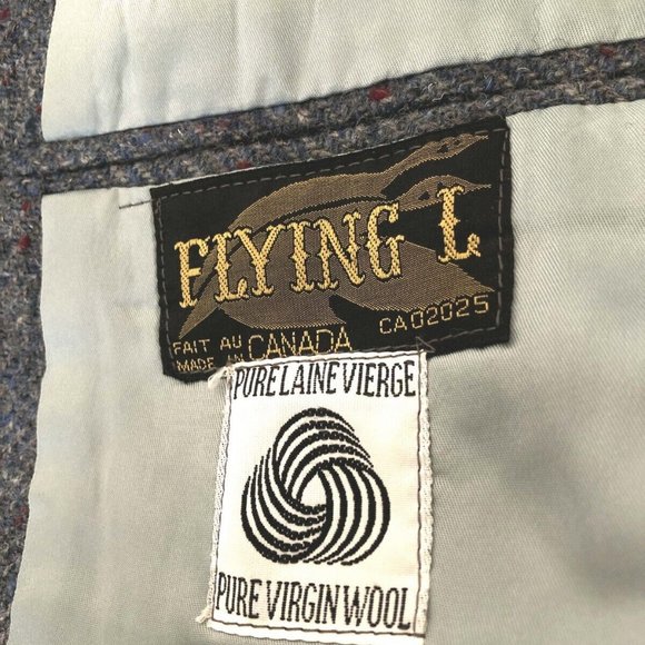 Flying L Western Cowboy Action Back Sport Jacket Gray Tweed Sz 50 Pre-Ow… - Picture 5 of 5